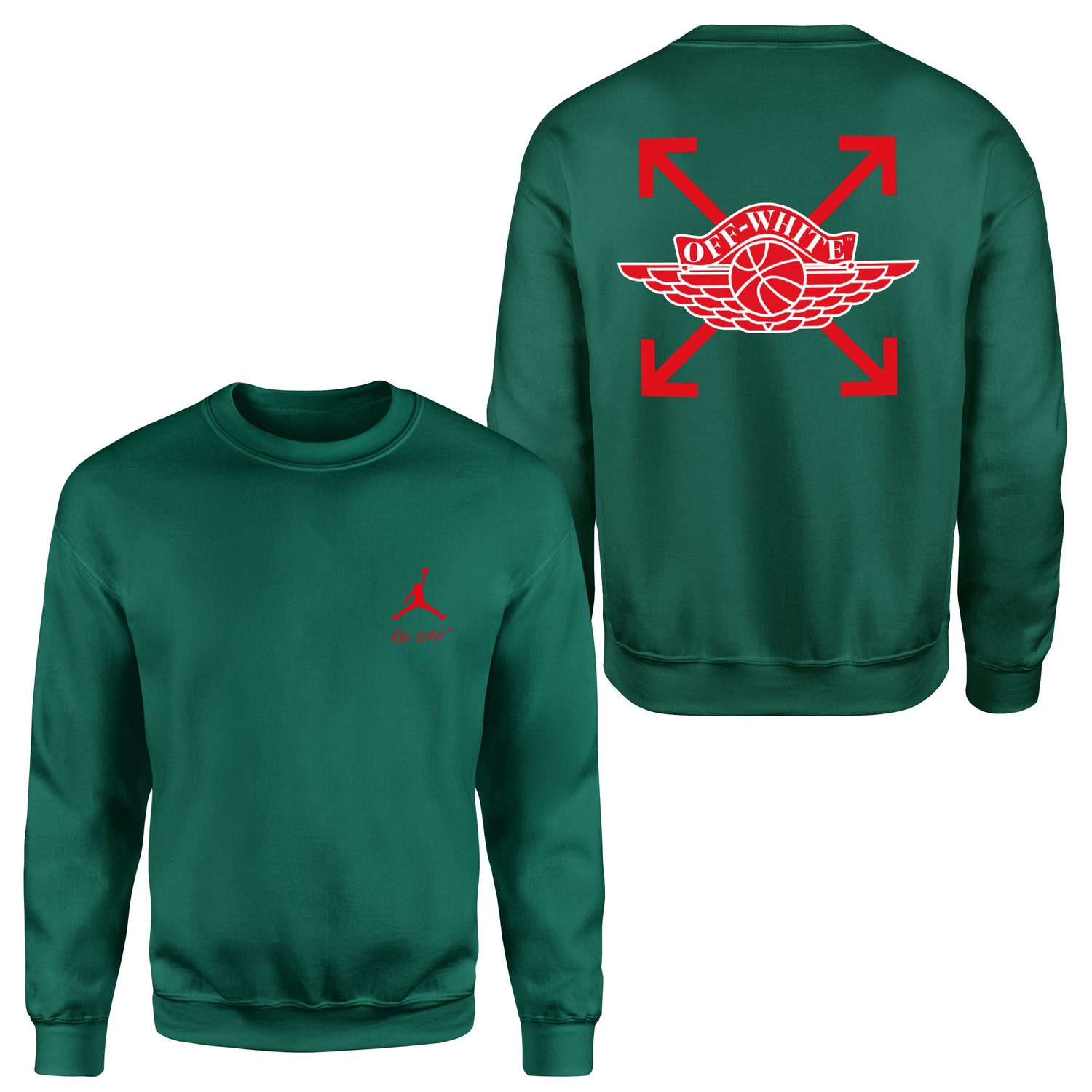 Air Jordan OFF Sweatshirt XL - Nefti Yeşili