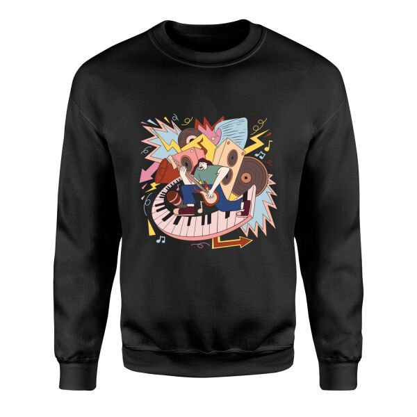 World of Music Sweatshirt XL - Siyah