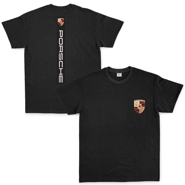 Porsche V Graphic Black Tişört M - Siyah