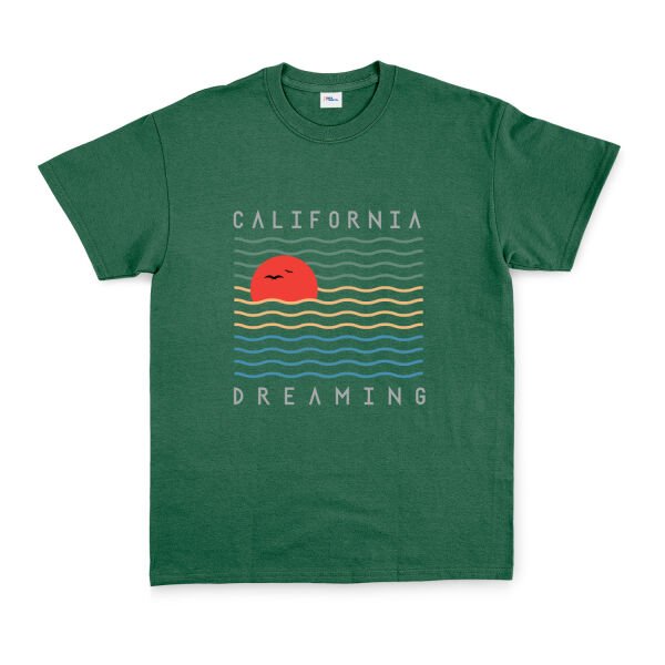 California Dreamin’ Tişört S - Nefti Yeşili