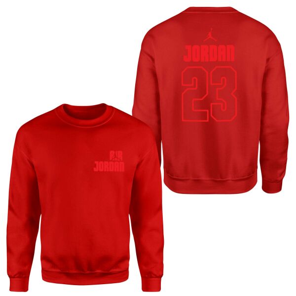 Air Jordan Block 23 Sweatshirt S - Kırmızı