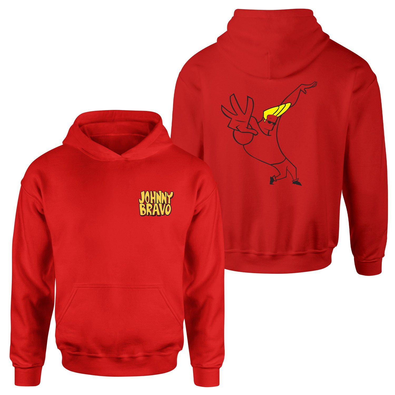 Man I’m Pretty | Johnny Bravo Hoodie L - Kırmızı
