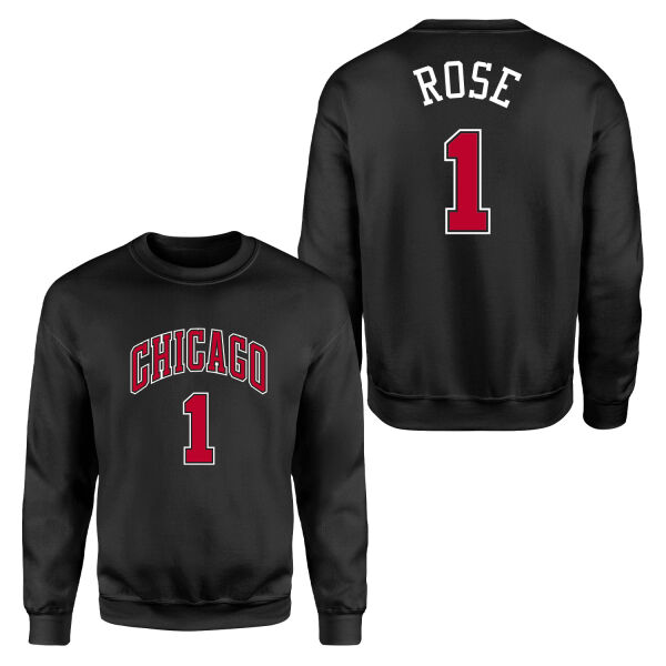 Derrick Rose Chicago THRBCK 1 Forma Sweatshirt S - Siyah