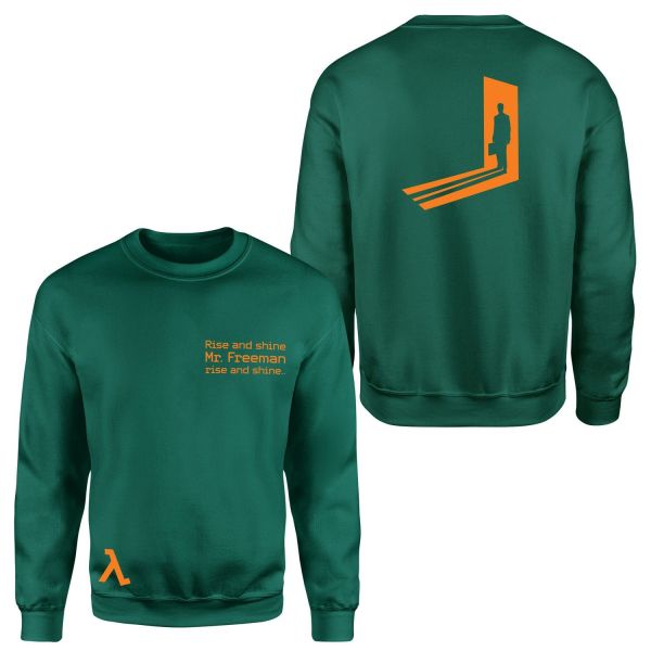Rise and Shine Mr. Freeman | Half-Life Sweatshirt XXL - Nefti Yeşili