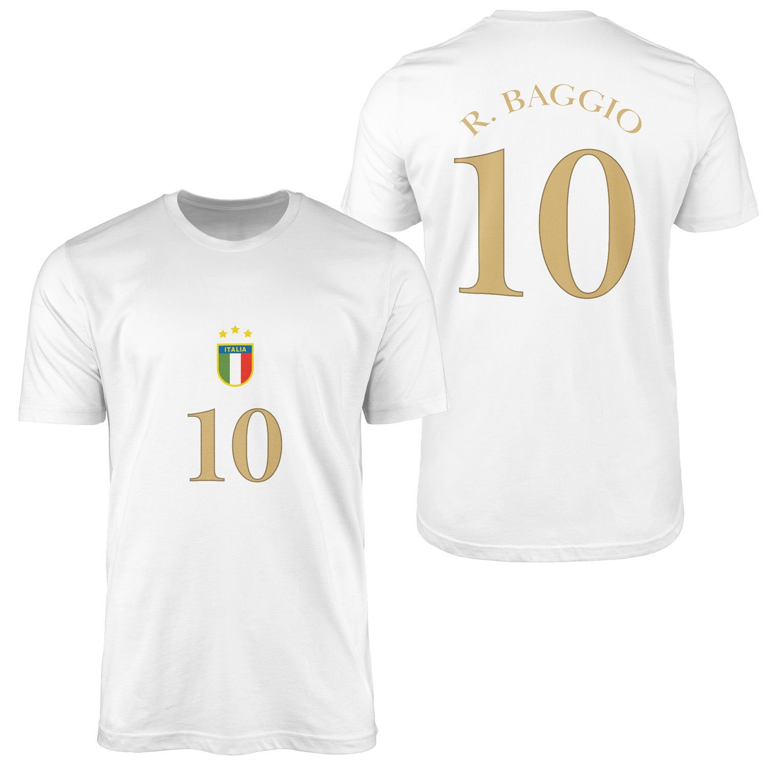 Roberto Baggio 10 Forma Tişört L - Beyaz