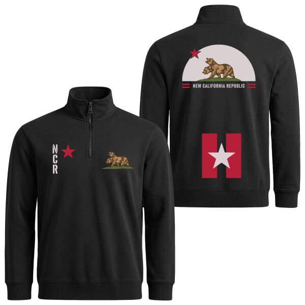 New California Republic NCR Star Edition Yarım Fermuarlı Sweatshirt L - Siyah