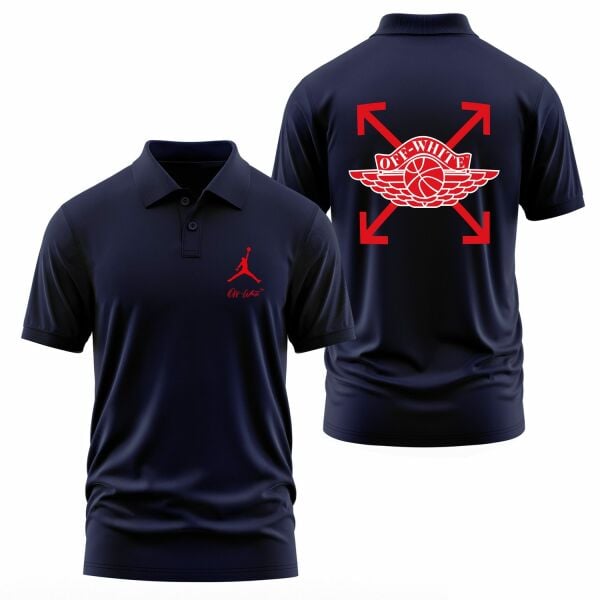 Air Jordan OFF Polo Tişört L - İndigo Mavisi
