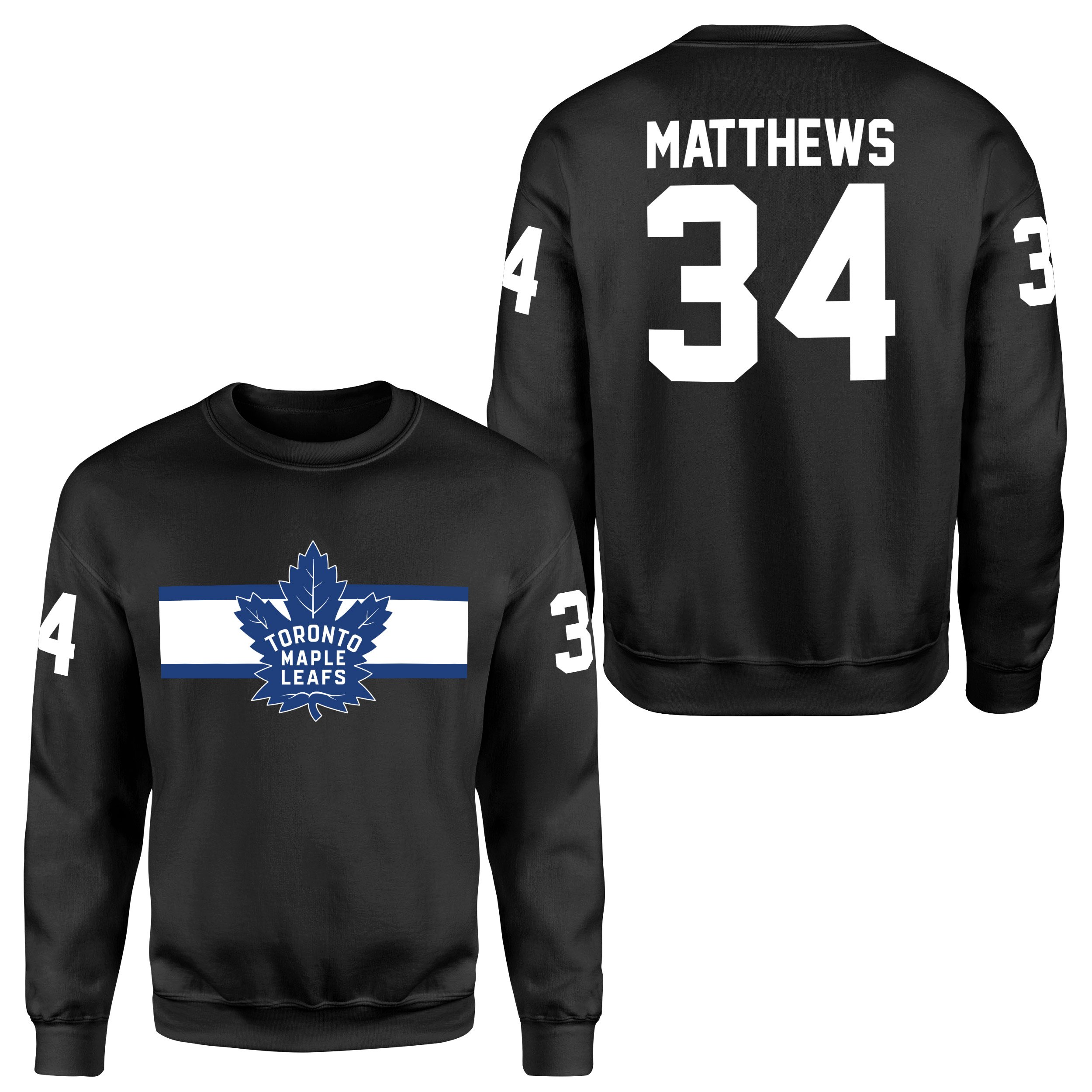 Auston Matthews Toronto Maple Leafs W NHL Jersey Sweatshirt S - Siyah