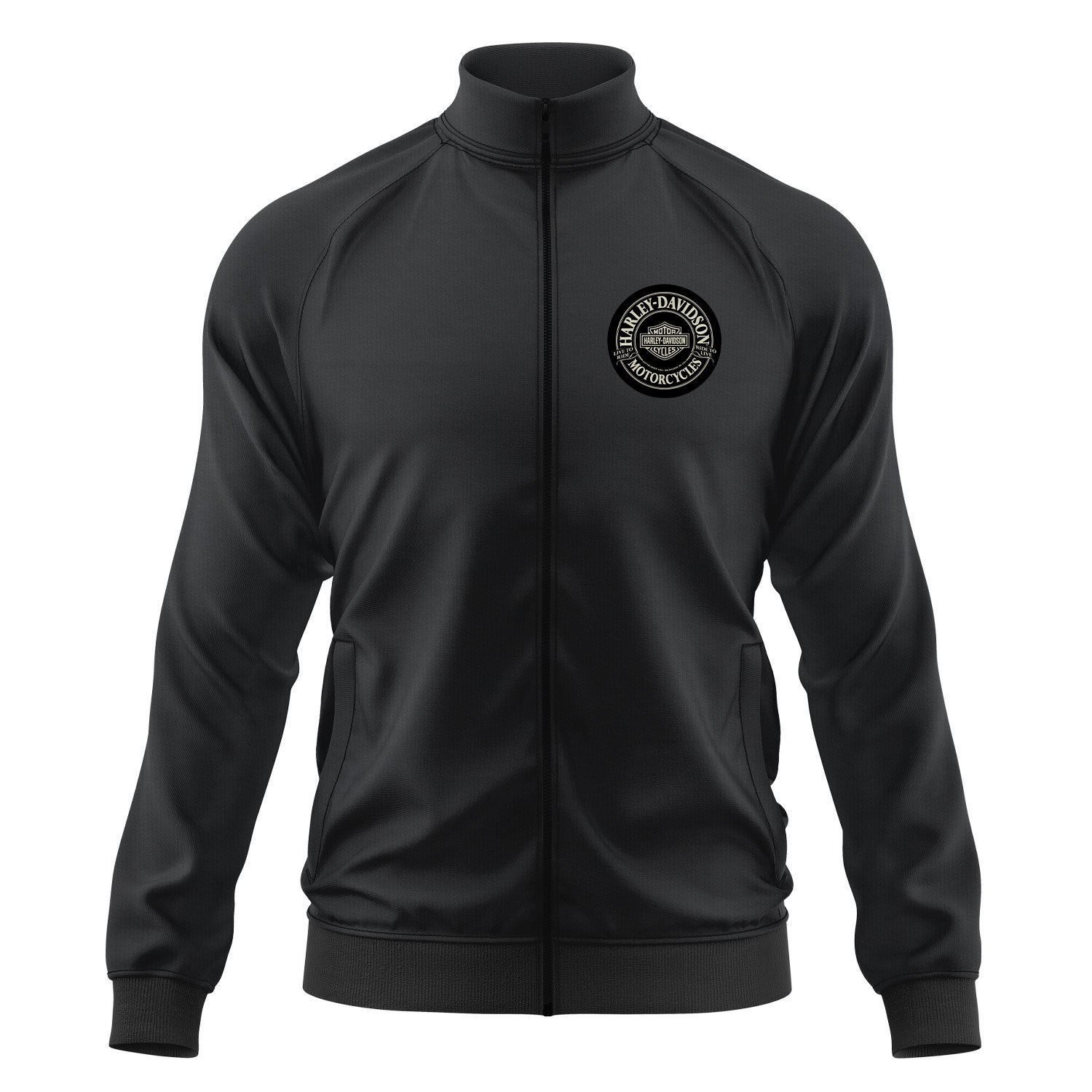 Harley Davidson Badge Fermuarlı Sweatshirt