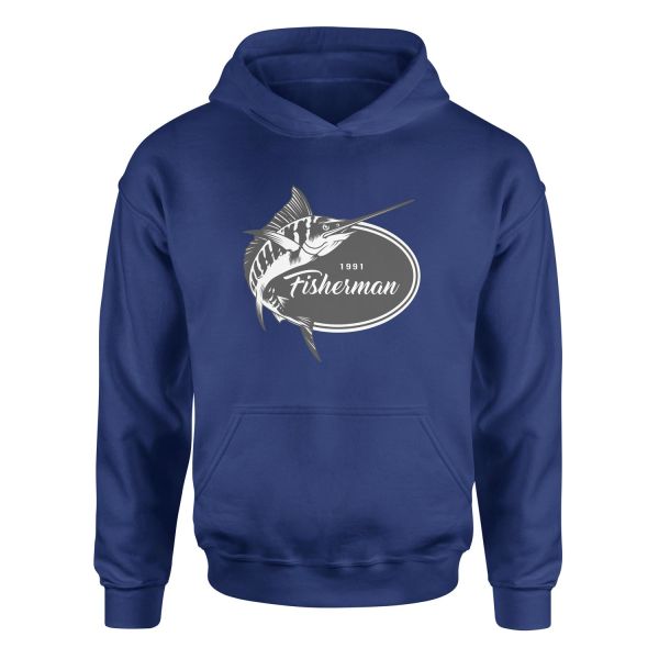 Fisherman 1991 Hoodie S - İndigo Mavisi