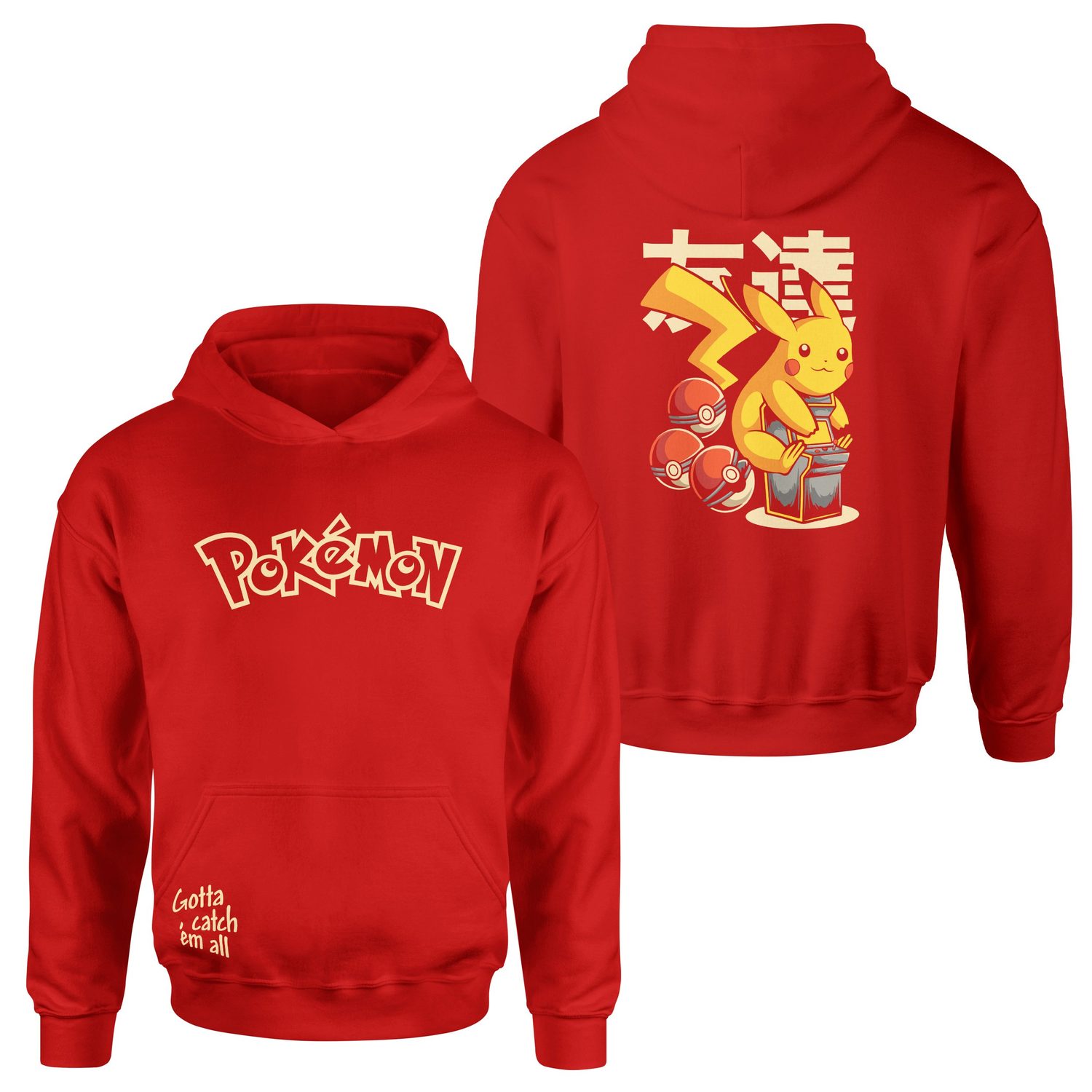 POKEMON Pikachu SE Hoodie XL - Kırmızı