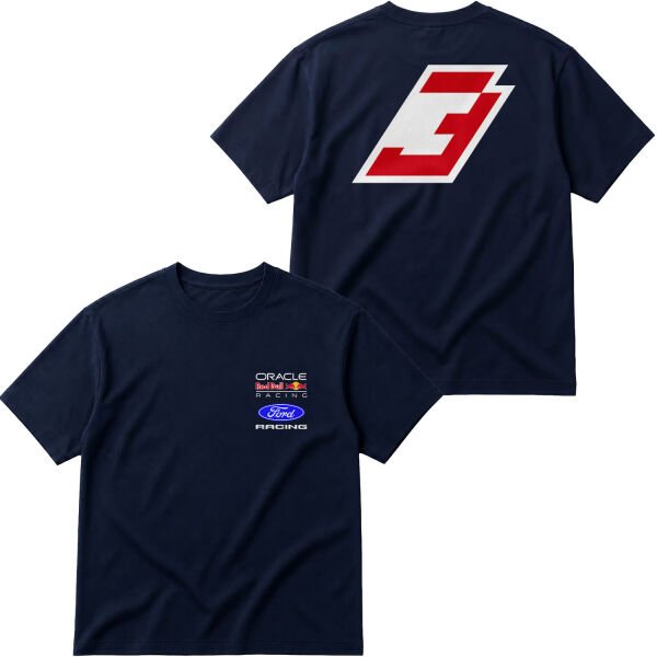 Max Verstappen Red Bull Jersey Oversize Tişört M - İndigo Mavisi