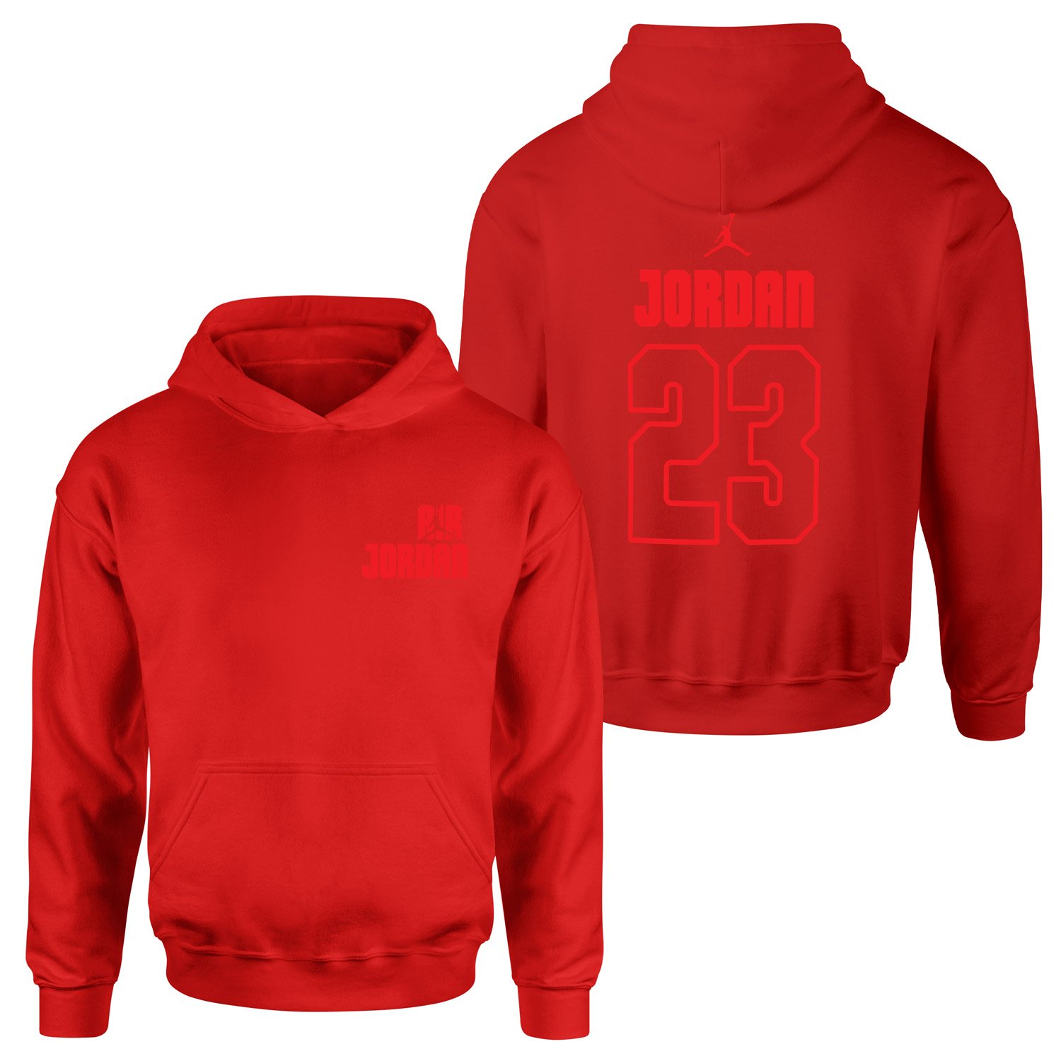 Air Jordan Block 23 Hoodie M - Kırmızı