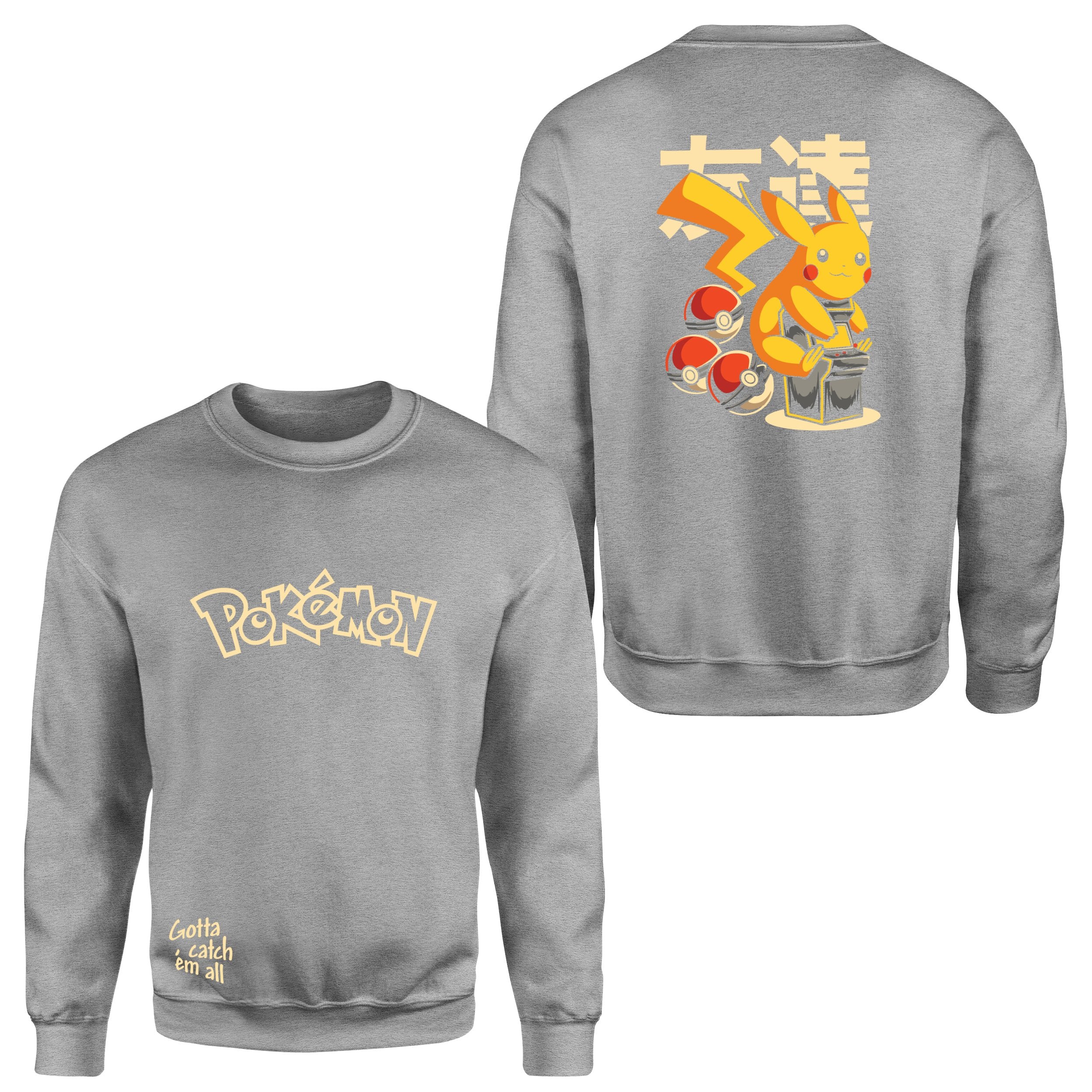POKEMON Pikachu SE Sweatshirt L - Gri