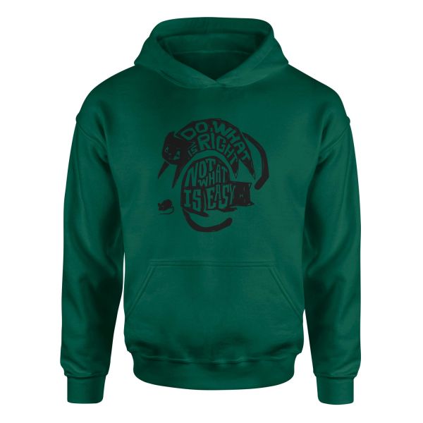 Do what is right, not what is easy Hoodie S - Nefti Yeşili