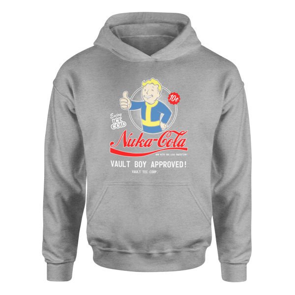Vault-Boy Approved Nuka-Cola | Fallout Hoodie S - Gri