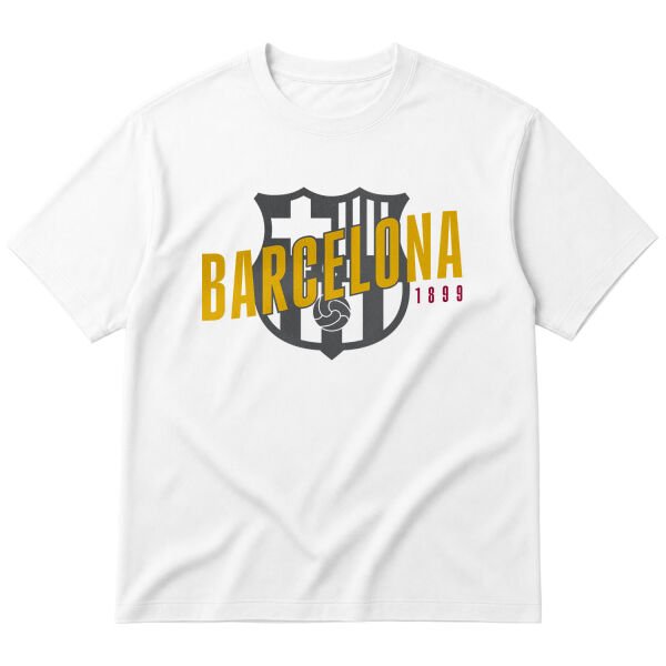 FC Barcelona 1899 Oversize Tişört L - Beyaz