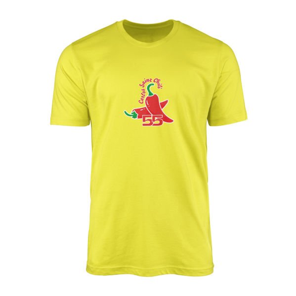 Carlos “Chili” Sainz Illustration Tişört XXL - Sarı