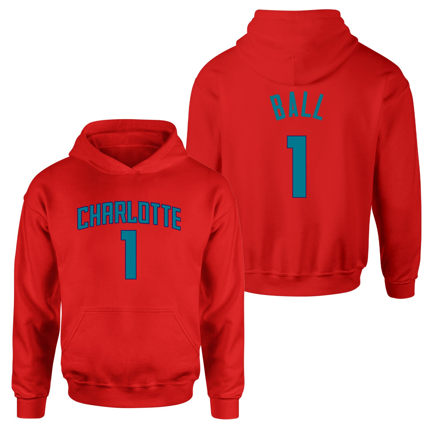 Lamelo Ball 1 Charlotte Forma Hoodie XXL - Kırmızı