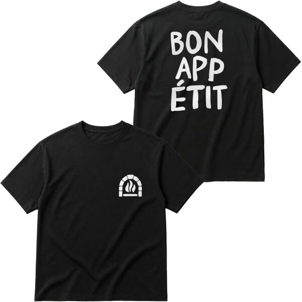 Bon Appétit! Oversize Tişört M - Siyah