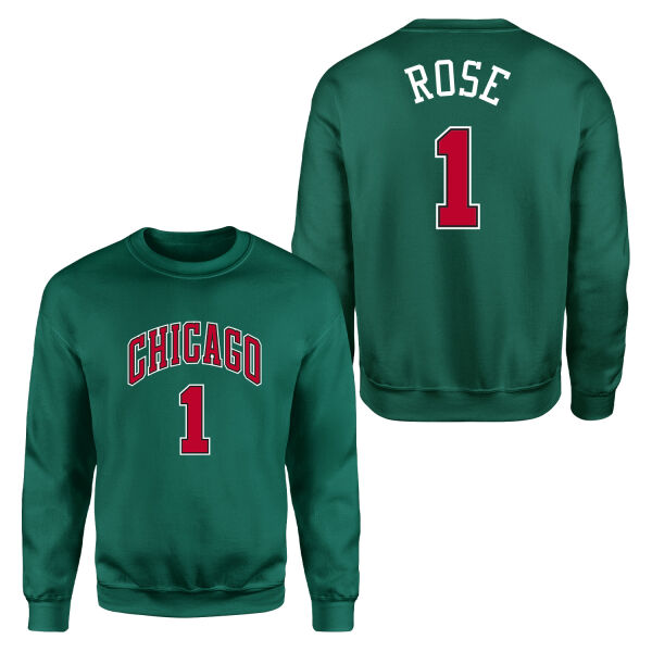 Derrick Rose Chicago THRBCK 1 Forma Sweatshirt S - Nefti Yeşili