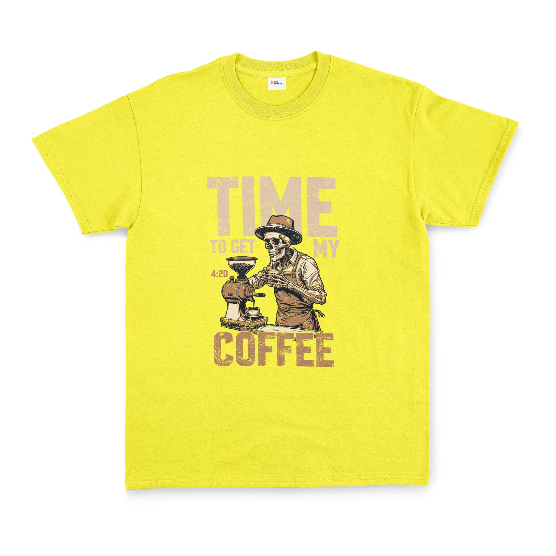 Time to Get My Coffee Tişört M - Sarı
