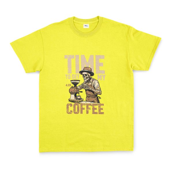 Time to Get My Coffee Tişört M - Sarı
