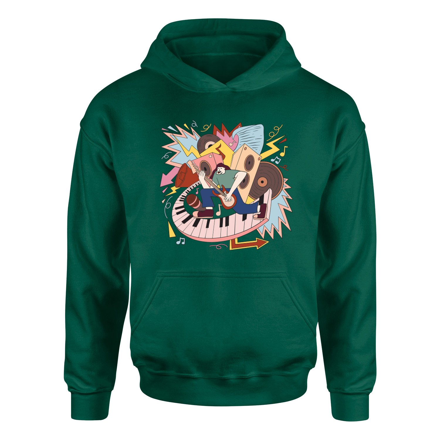 World of Music Hoodie XXL - Nefti Yeşili