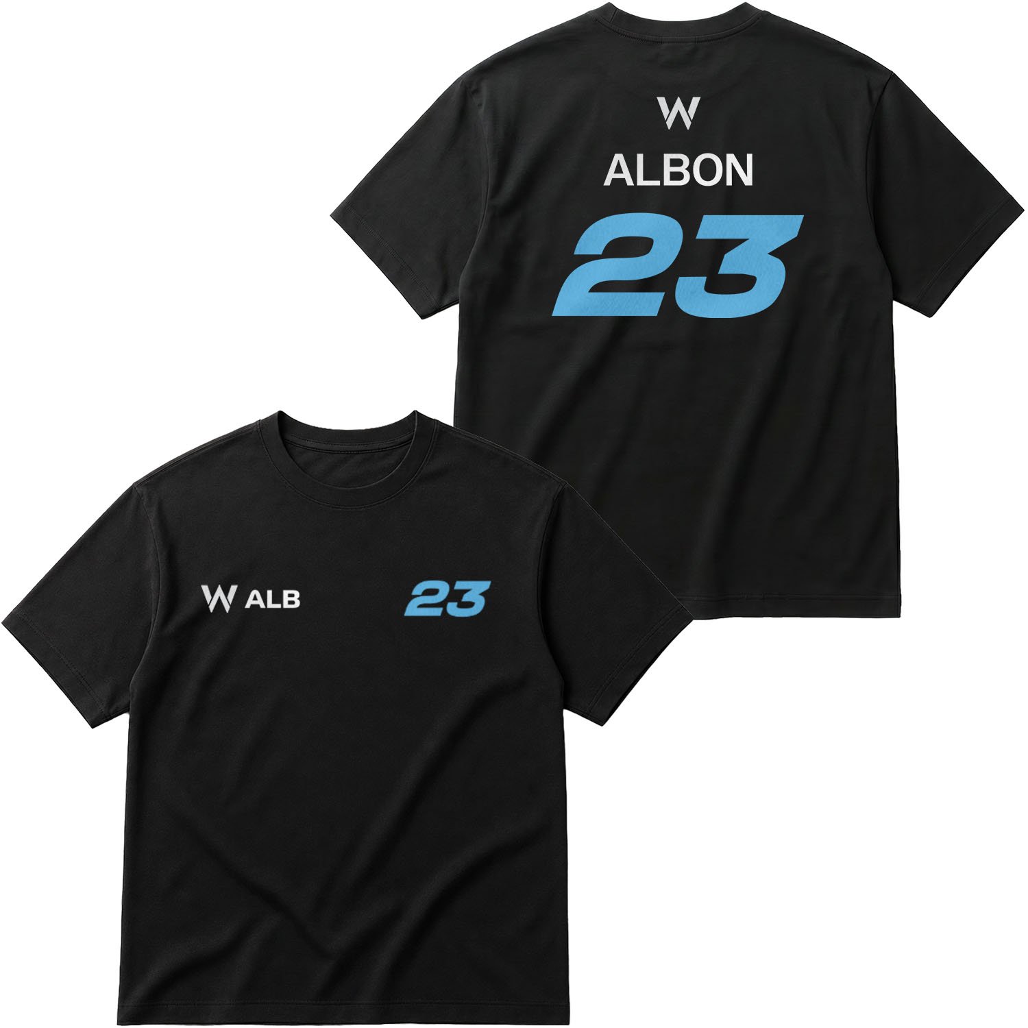 Alexander Albon 23 Driver Basic Oversize Tişört S - Siyah