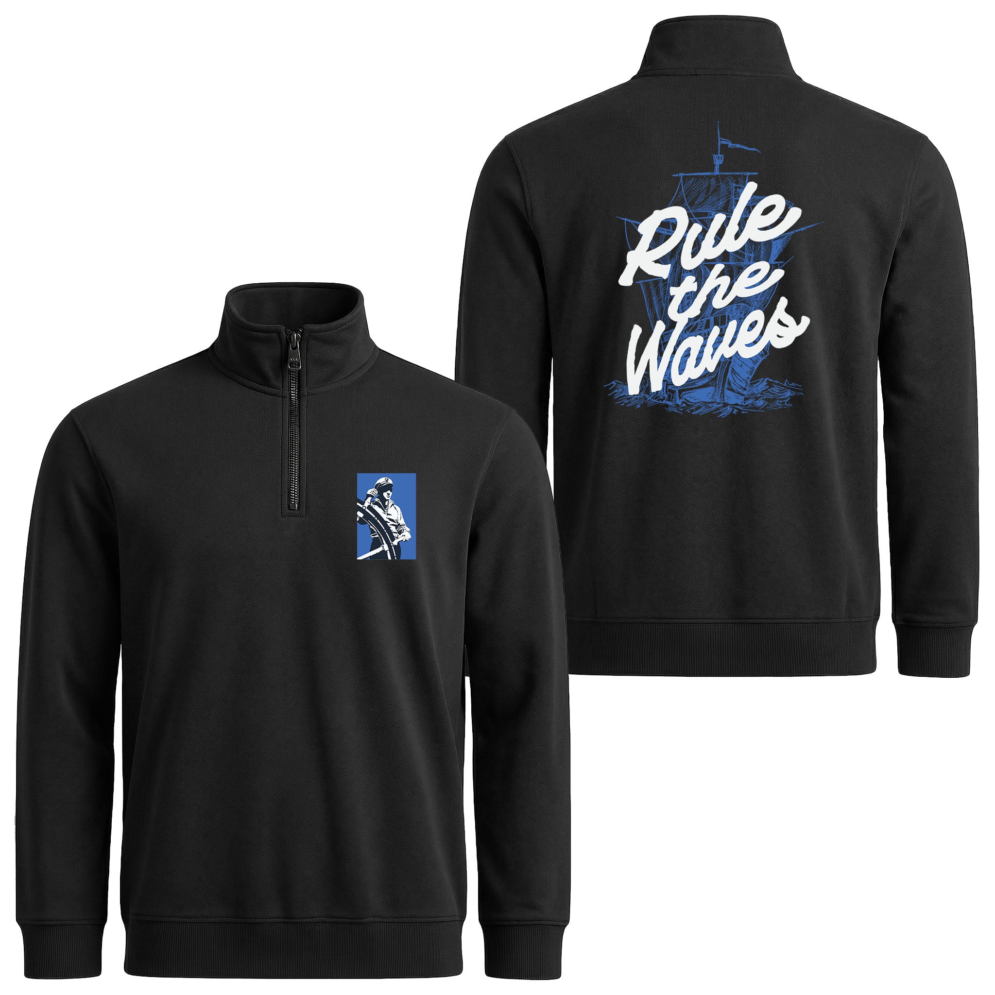 Rule the Waves Yarım Fermuarlı Sweatshirt