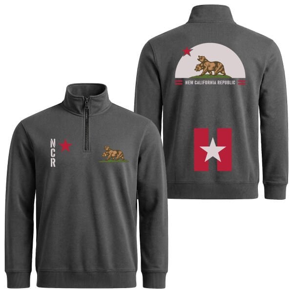 New California Republic NCR Star Edition Yarım Fermuarlı Sweatshirt XL - Füme