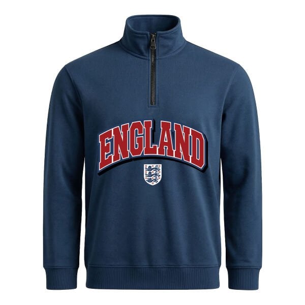 İngiltere 2026 Varsity Yarım Fermuarlı Sweatshirt
