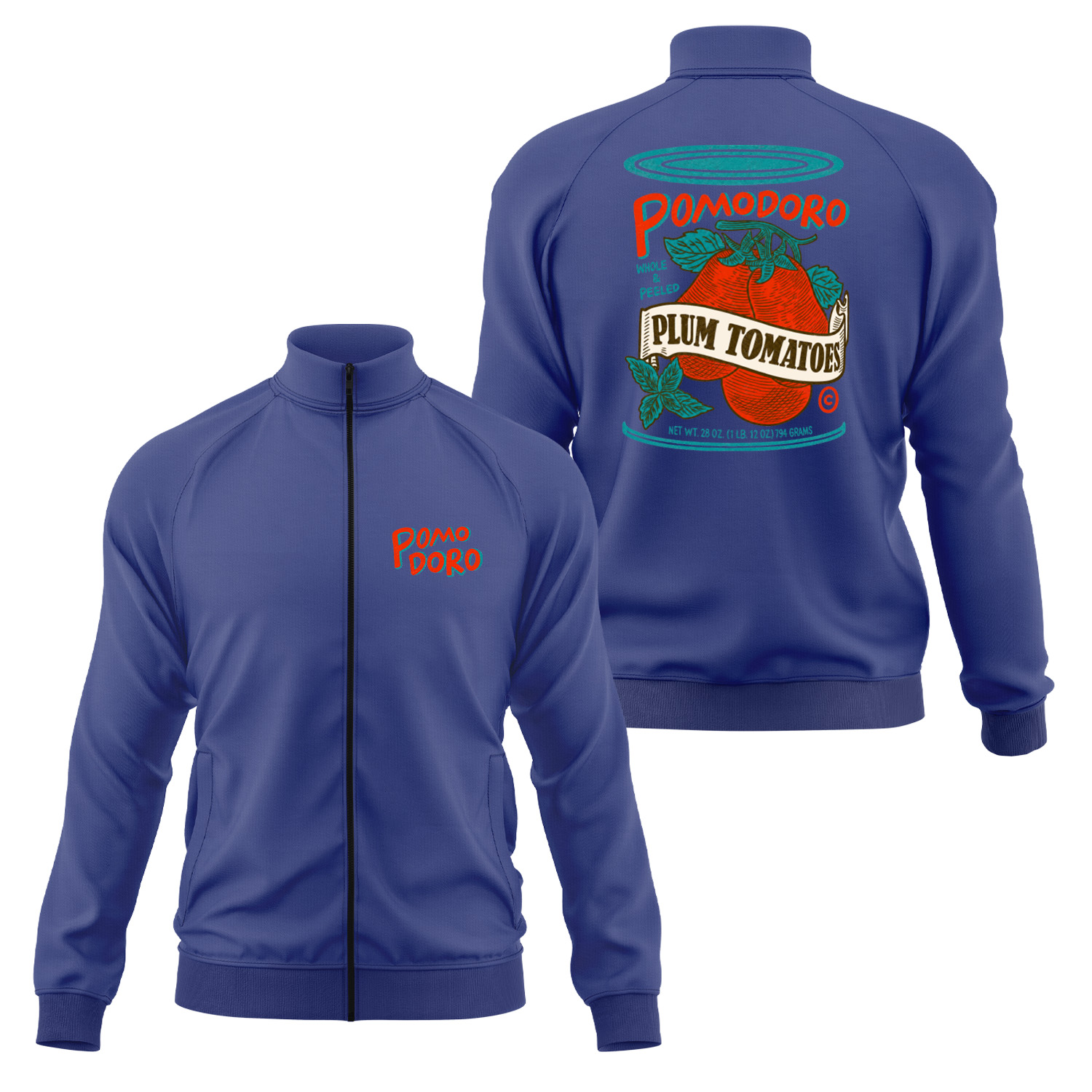 Pomodoro Whole & Peeled Fermuarlı Sweatshirt XXL - İndigo Mavisi