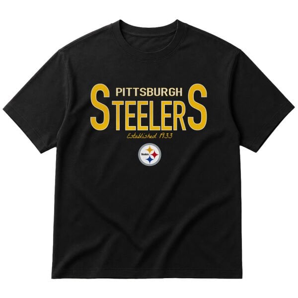 Pittsburgh Steelers Established 1933 Oversize Tişört