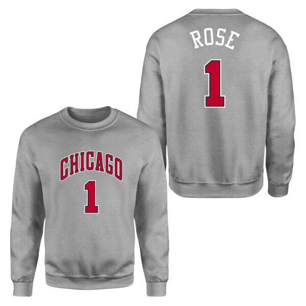 Derrick Rose Chicago THRBCK 1 Forma Sweatshirt S - Gri
