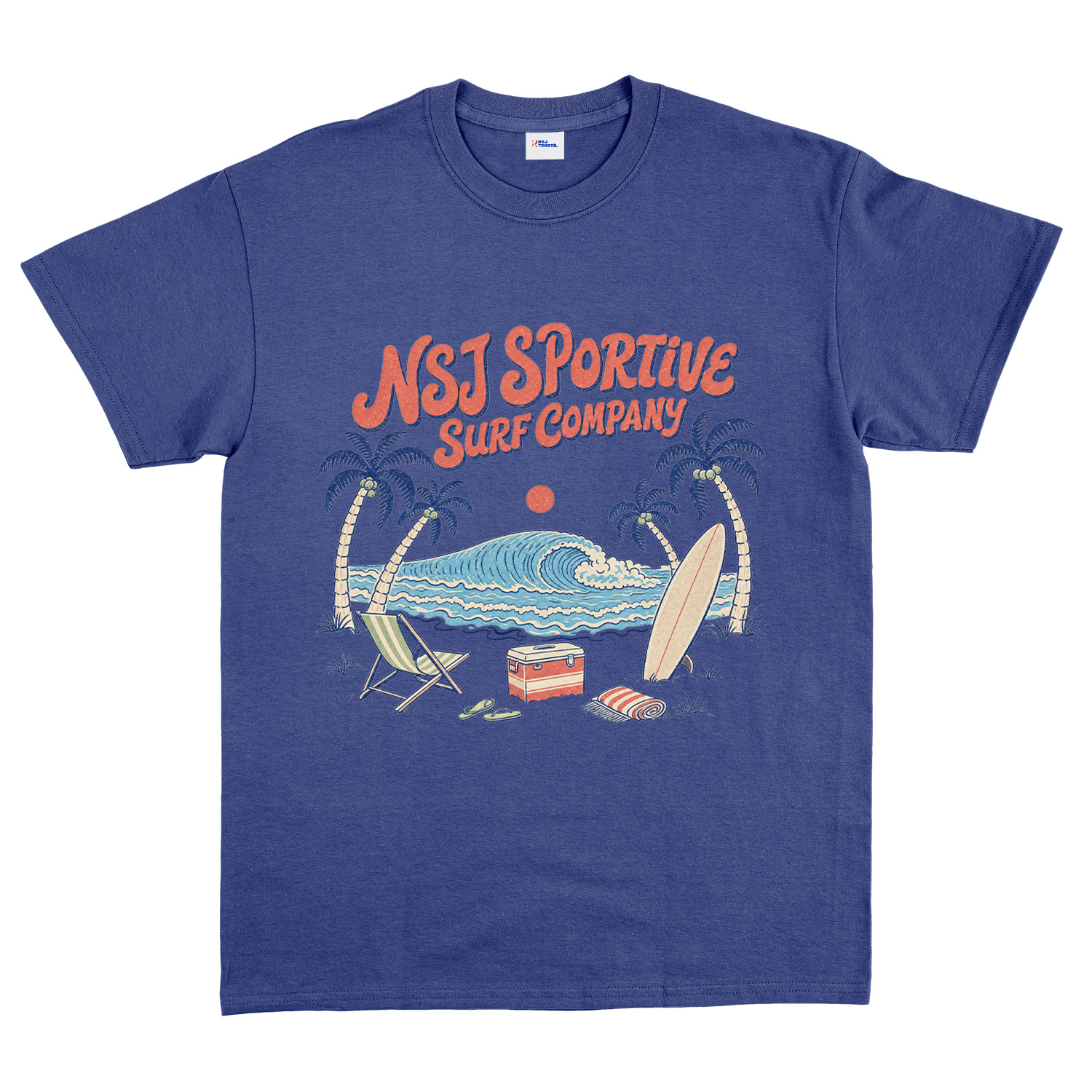 NSJ Sportive Surf Company 2026 Tişört S - İndigo Mavisi