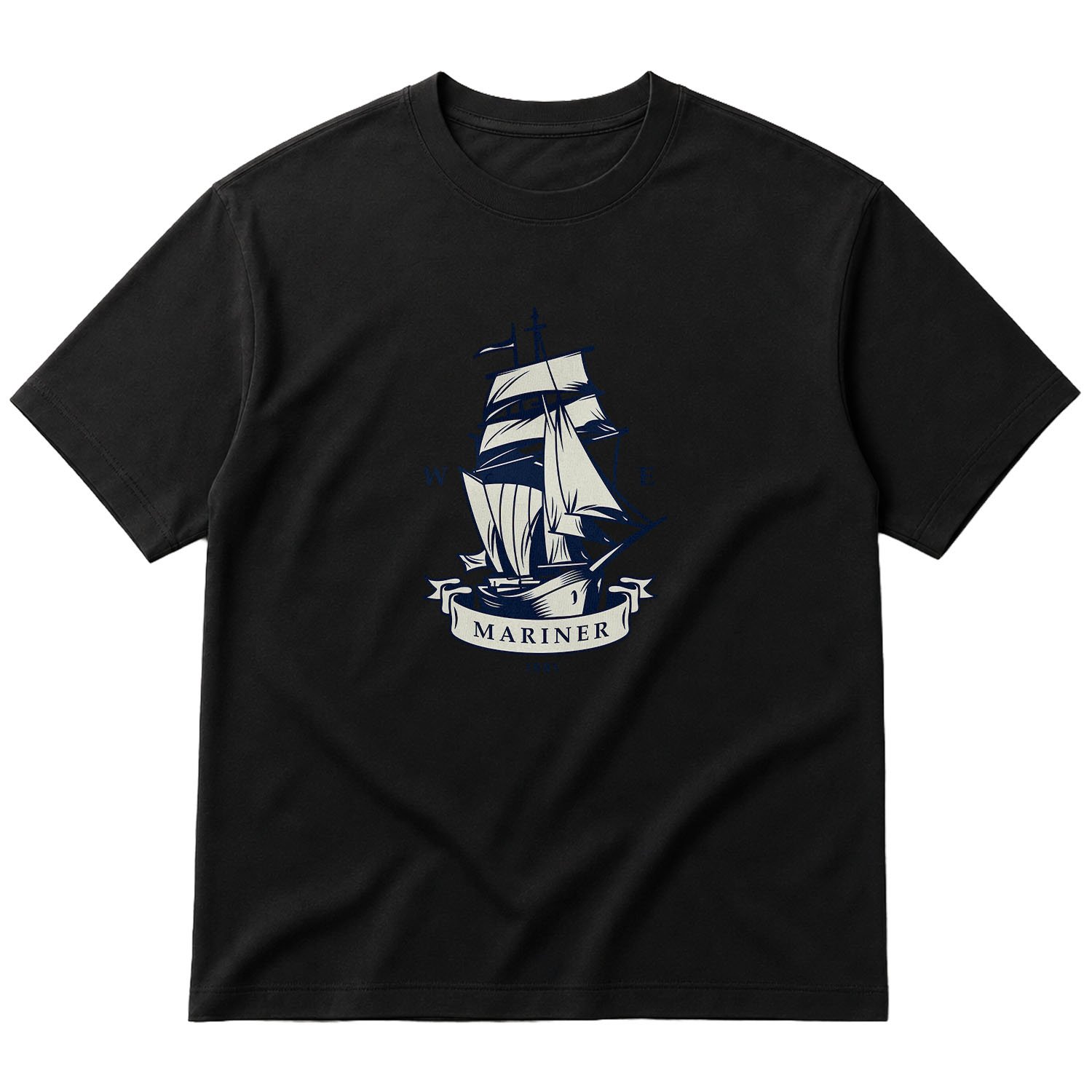 Mariner Denizci Oversize Tişört M - Siyah