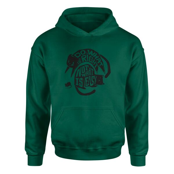 Do what is right, not what is easy Hoodie L - Nefti Yeşili