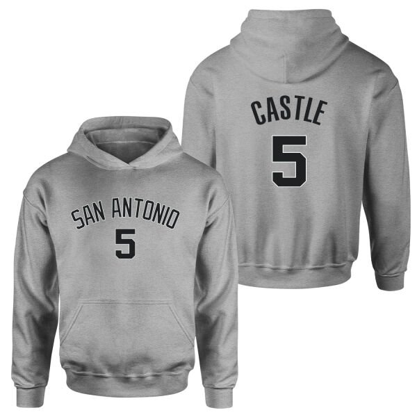 Stephon Castle San Antonio 5 Forma Hoodie M - Gri