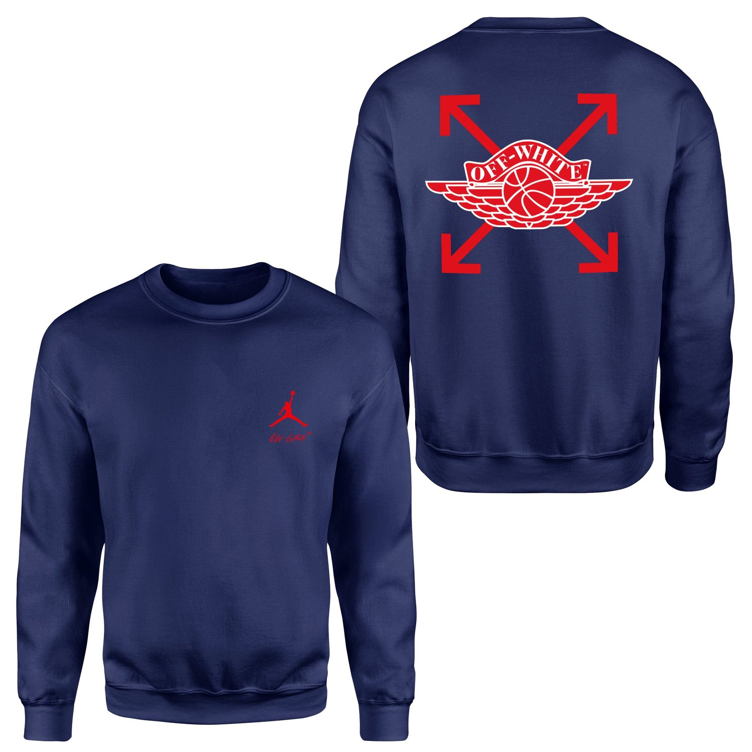 Air Jordan OFF Sweatshirt L - İndigo Mavisi
