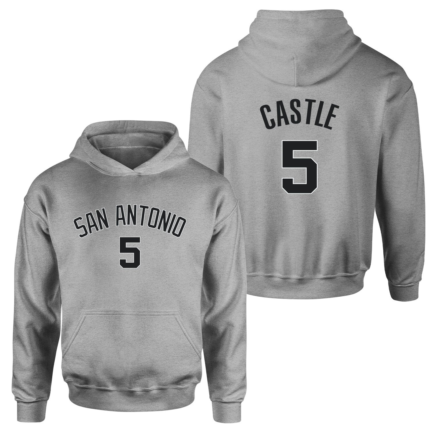 Stephon Castle San Antonio 5 Forma Hoodie L - Gri