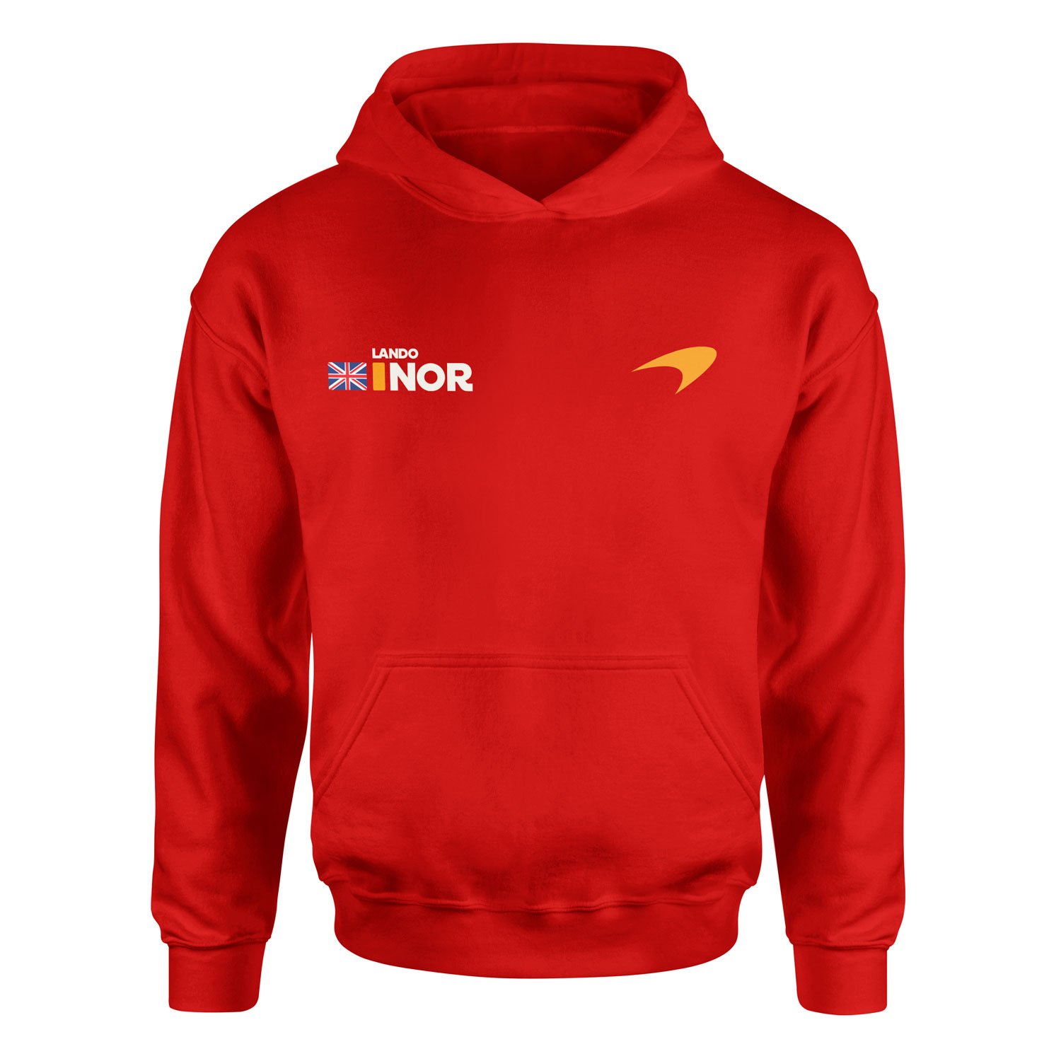 Lando Norris Name Tag McLaren Racing Hoodie XL - Kırmızı