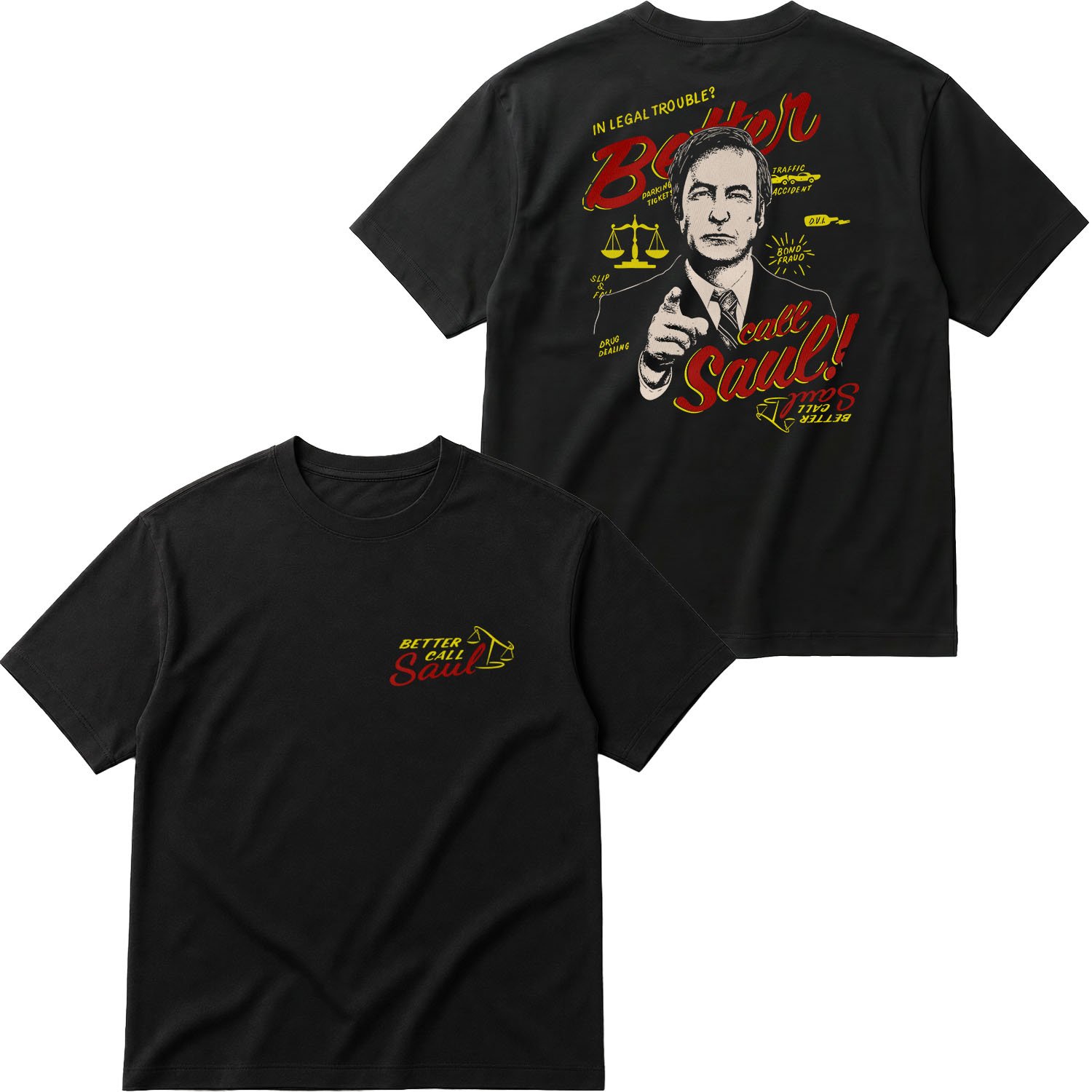 Call Saul Goodman | Better Call Saul Oversize Tişört XL - Siyah