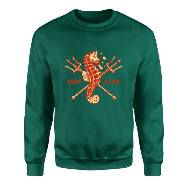 Sea Horse Surf Club Sweatshirt M - Nefti Yeşili