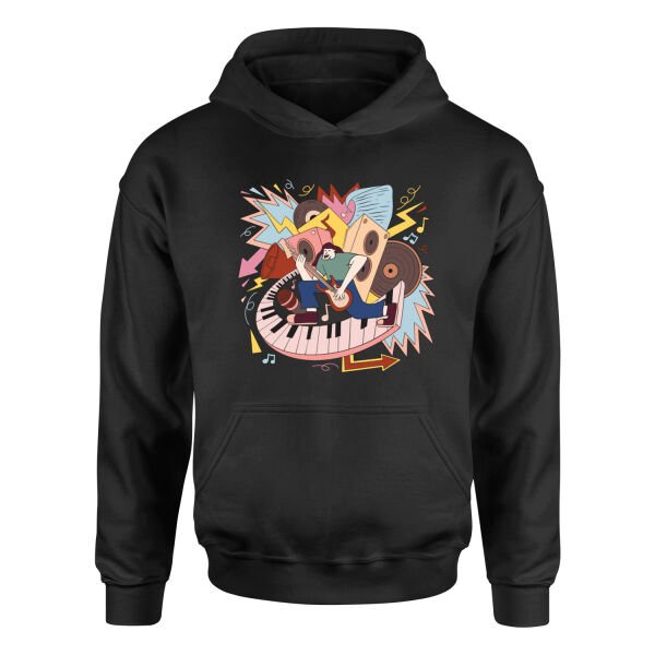 World of Music Hoodie L - Siyah