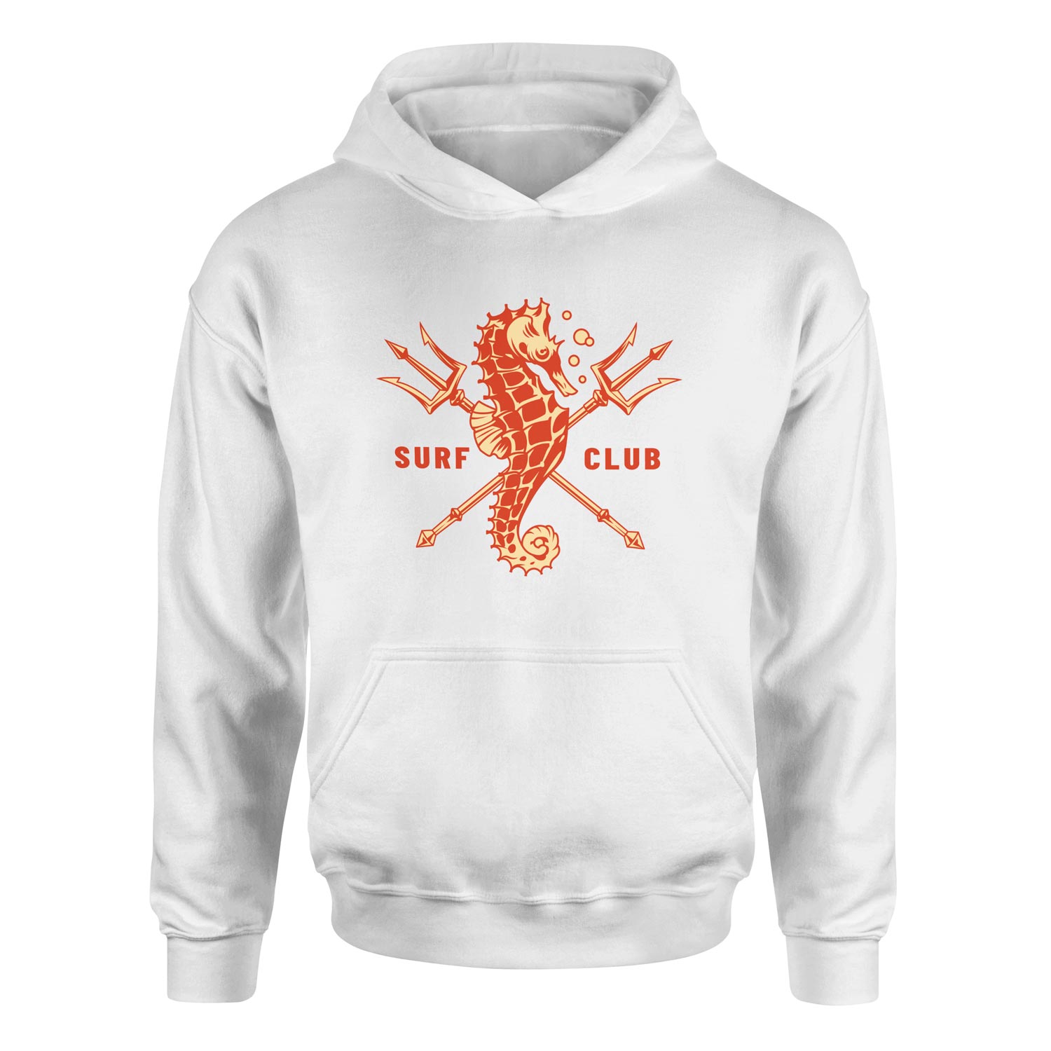 Sea Horse Surf Club Hoodie M - Beyaz
