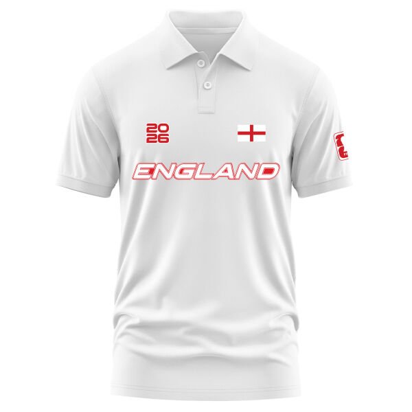 İngiltere 2026 Polo Tişört M - Beyaz