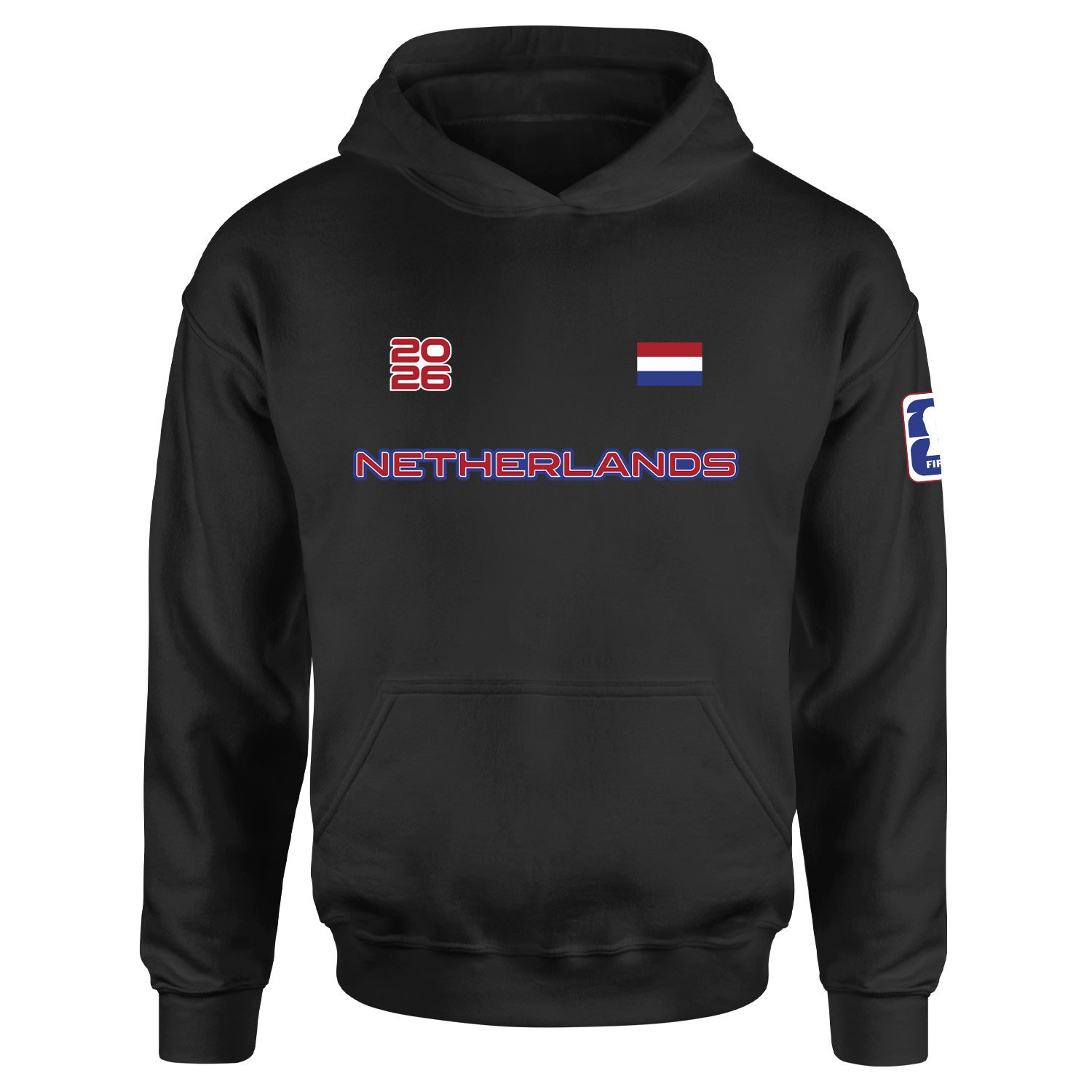 Hollanda 2026 Hoodie M - Siyah
