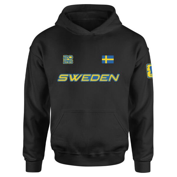 İsveç 2026 Hoodie L - Siyah