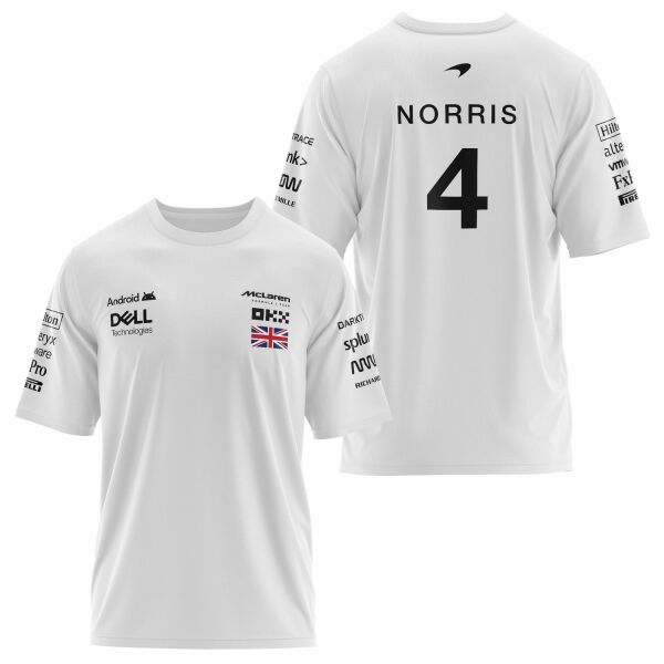 Lando Norris | Driver Edition Oversize Tişört XL - Beyaz